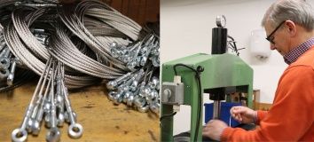 Employee mechanical cables production
