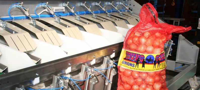 Le tendeur à chaîne Rosta est utilisé dans la machine de pesage de légumes de PIM Machinery