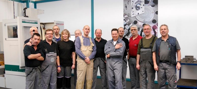 Visite de fabrique de production Tandler photo de groupe